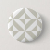 Middelgrijs geometrische decobeugel ronde button 5,7 cm (Voorkant)