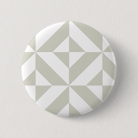 Middelgrijs geometrische decobeugel ronde button 5,7 cm (Voorkant)