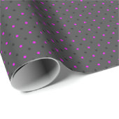Middelgrijze en multi-mini poka dots cadeaupapier (Rol Hoek)