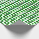 Middelgroene en witte hond cadeaupapier (Hoek)