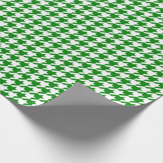 Middelgroene en witte hond cadeaupapier (Hoek)