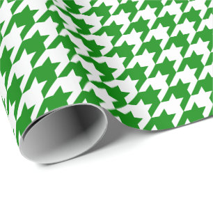 Middelgroene en witte hond cadeaupapier