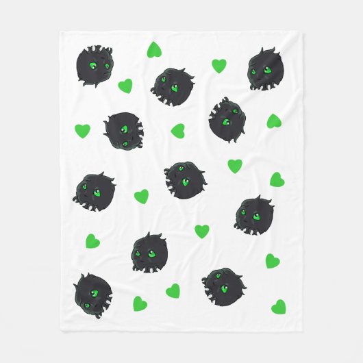 Middelgroenen - Gegoosterd monster - bliket Fleece Deken (Voorkant)