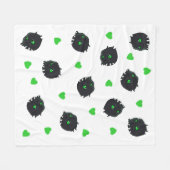 Middelgroenen - Gegoosterd monster - bliket Fleece Deken (Voorkant (Horizontaal))