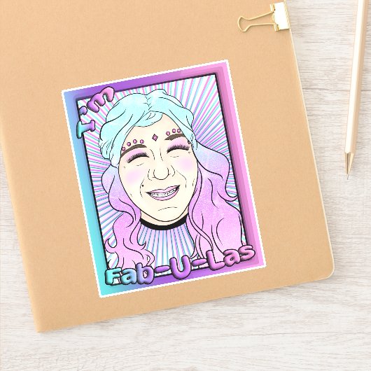 Middelgroot 6 x 6 inch vinylsticker op maat gesned sticker (Notitieboek)