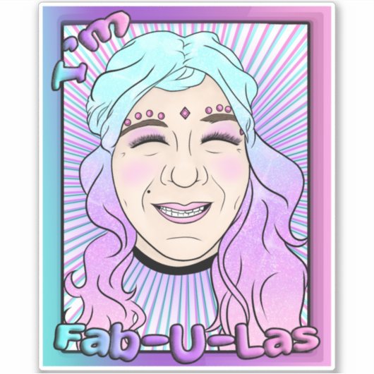 Middelgroot 6 x 6 inch vinylsticker op maat gesned sticker (Voorkant)