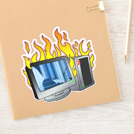 Middelgroot 6 x 6 inch vinylsticker op maat gesned sticker