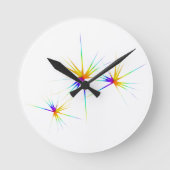 Middelgroot Abstract Fireworks Ronde Klok (Voorkant)