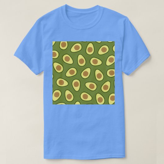 Middelgroot avocado-patroon 1 t-shirt (Design voorkant)