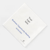 Middelgroot blauw en wit seminar-Logo Servet (Hoek)