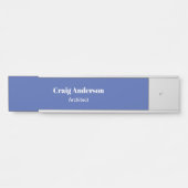 Middelgroot blauw, professioneel laagje deurbordje (Voorkant)