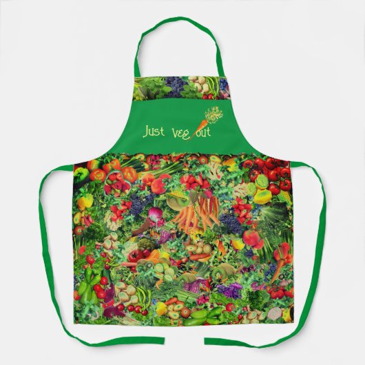 (Middelgroot) Fashionable Chef Healthy Vegetable S Schort (Voorkant)