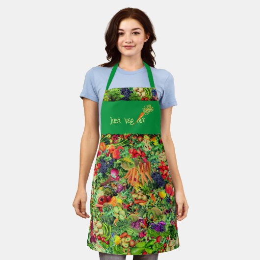 (Middelgroot) Fashionable Chef Healthy Vegetable S Schort (Gedragen)