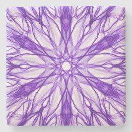 Middelgroot Paars fractal Stenen Onderzetter