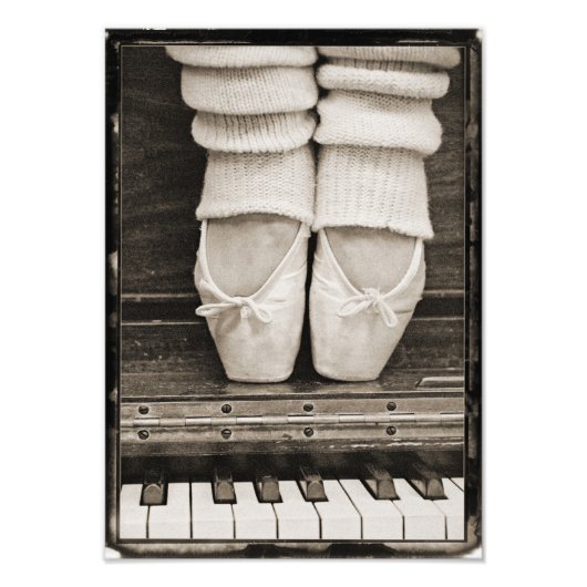 Middelgroot Piano Ballet Duet Foto Afdruk (Voorkant)