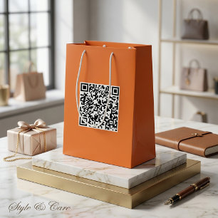 Middelgrote aangepaste tas met QR-code voor merkpr Medium Cadeauzakje