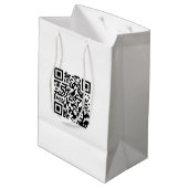 Middelgrote aangepaste tas met QR-code voor merkpr Medium Cadeauzakje (Achterkant Gekanteld)