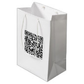 Middelgrote aangepaste tas met QR-code voor merkpr Medium Cadeauzakje (Voorkant Gekanteld)