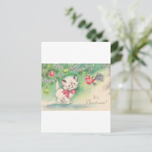  middelgrote Baby Puppy Kitten Briefkaart (Staand voorkant)