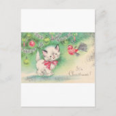 middelgrote Baby Puppy Kitten Briefkaart (Voorkant)