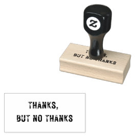 Middelgrote BEDANKT, MAAR GEEN BEDANKT Rubber Stam Rubberstempel