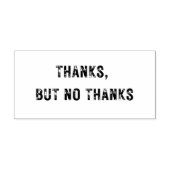 Middelgrote BEDANKT, MAAR GEEN BEDANKT Rubber Stam Rubberstempel (Afrduk)