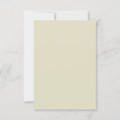 Middelgrote beige Simple Elegant Monogram RSVP en Kaartje (Achterkant)