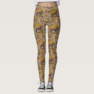 MIDDELGROTE BESTIJD, HONDEN, BOSSTE DIEREN LEGGINGS