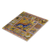 MIDDELGROTE BESTIJD, HONDEN, BOSSTE DIEREN TEGELTJE (Zijkant)