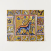 MIDDELGROTE BESTIJD, HONDEN, BOSSTE DIEREN WANDKLEED (Voorkant (horizontaal))