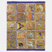 MIDDELGROTE BESTIJDIGE, FANTASTISCHE DIEREN, GOUDE FLEECE DEKEN (Voorkant)