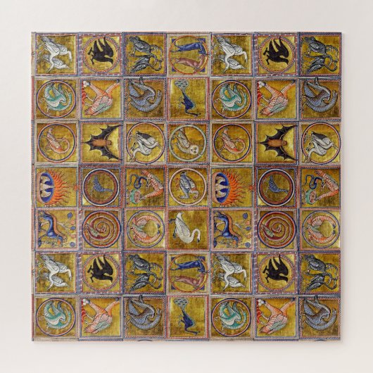 MIDDELGROTE BESTIJDIGE, FANTASTISCHE DIEREN, GOUDE LEGPUZZEL (Horizontaal)