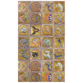 MIDDELGROTE BESTIJDIGE, FANTASTISCHE DIEREN, GOUDE TAFELKLEED (Voorkant)