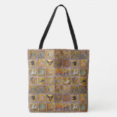 MIDDELGROTE BESTIJDIGE, FANTASTISCHE DIEREN, GOUDE TOTE BAG (Voorkant)