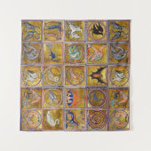 MIDDELGROTE BESTIJDIGE, FANTASTISCHE DIEREN, GOUDE WANDKLEED (Voorkant (horizontaal))