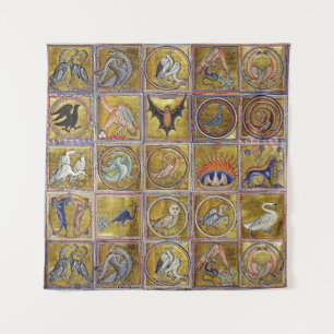 MIDDELGROTE BESTIJDIGE, FANTASTISCHE DIEREN, GOUDE WANDKLEED