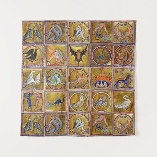 MIDDELGROTE BESTIJDIGE, FANTASTISCHE DIEREN, GOUDE WANDKLEED (Voorkant)