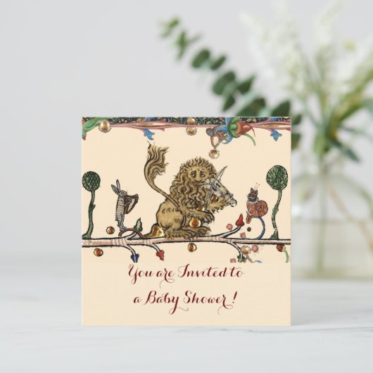 MIDDELGROTE BESTIJDIGE LEEFTIJD Baby shower Kaart (Staand voorkant)