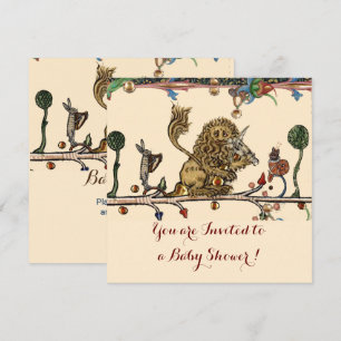 MIDDELGROTE BESTIJDIGE LEEFTIJD Baby shower Kaart