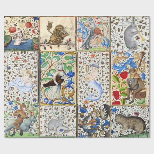 MIDDELGROTE BESTIJDIGE SPEELSTUKKEN CADEAUPAPIER (Vlak)