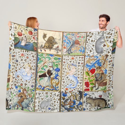 MIDDELGROTE BESTIJDIGE SPEELSTUKKEN FLEECE DEKEN (In situ)