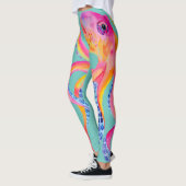 Middelgrote Blauwgroen Leggings van de Octopus Wat (Links)