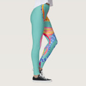 Middelgrote Blauwgroen Leggings van de Octopus Wat (Rechts)