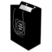 Middelgrote cadeautas | Aangepast zakelijk logo (Achterkant Gekanteld)