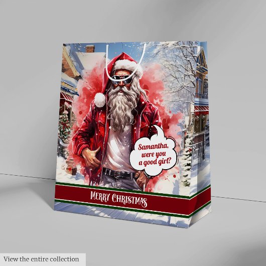 Middelgrote cadeautas Coole Kerstman Kerstorganisa