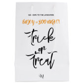 Middelgrote cadeautas : HALLOWEEN Thuis (wit) (Achterkant)