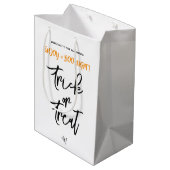 Middelgrote cadeautas : HALLOWEEN Thuis (wit) (Achterkant Gekanteld)