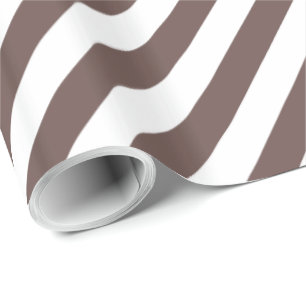 Middelgrote Diagonale Streep Taupe Cadeaupapier