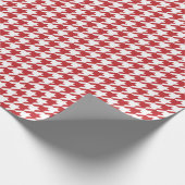 Middelgrote donkere rode en witte hond cadeaupapier (Hoek)