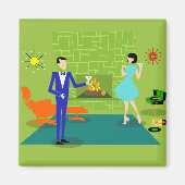 Middelgrote eeuw Modern Couple Magnet (Voorkant)